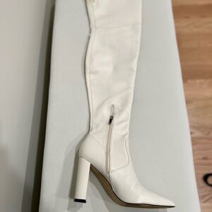 Marc Fisher Cream Over the Knee Boots